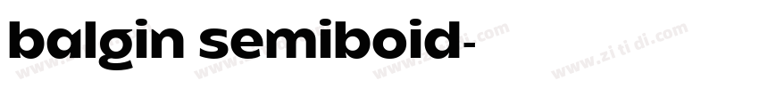 balgin semiboid字体转换